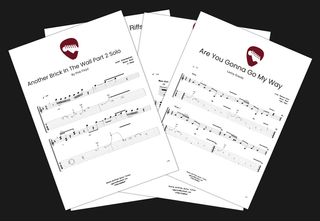 Examples of Sheet music sprovided to students